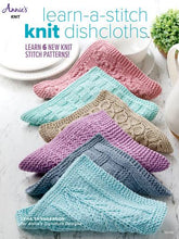 Load image into Gallery viewer, Learn a stitch dishcloths. Crochet or Knitting